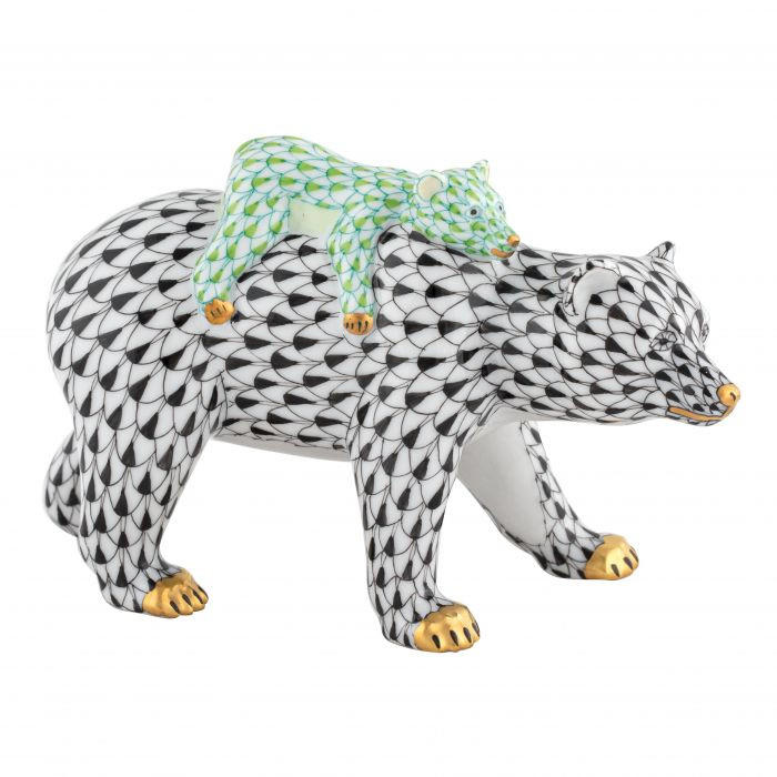 Bear and Baby, Black & Keylime