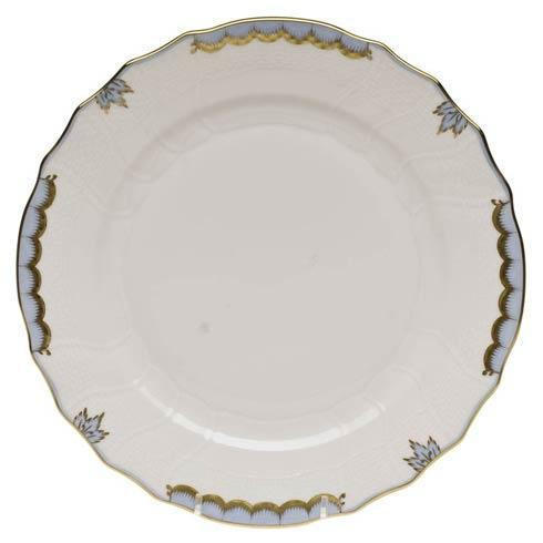 Dove-Hauser Herend Princess Victoria Light Blue Dinner Plate