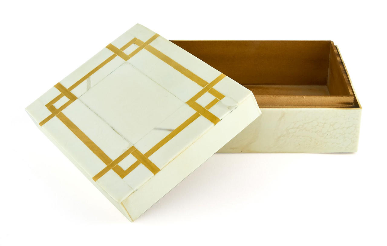 Dove-Hauser Gold Art Deco Box | Small