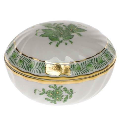 Glover-Kirk Herend Chinese Bouquet Green Ring Box