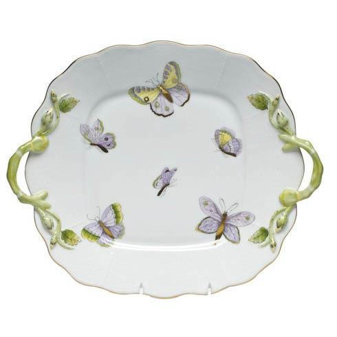 Rice-McCandless Herend Royal Garden Square Cake Plate w/Handles