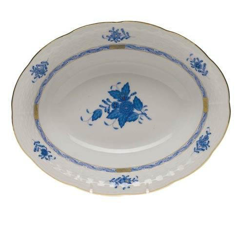 Schlafly-Brohammer Herend Chinese Bouquet Blue Oval Veg Dish