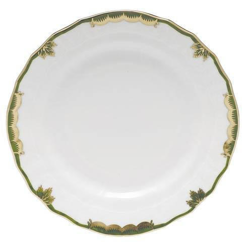 O'Keefe-Mead Herend Princess Victoria Dark Green Bread & Butter Plate