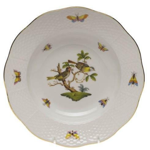 Khalili-Hollo Rothschild Bird Original (no border) Rim Soup Plate - Motif 11 HERHRD-RO----00505-0-11