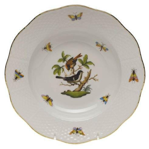 Khalili-Hollo Rothschild Bird Original (no border) Rim Soup Plate - Motif 04 HERHRD-RO----00505-0-04