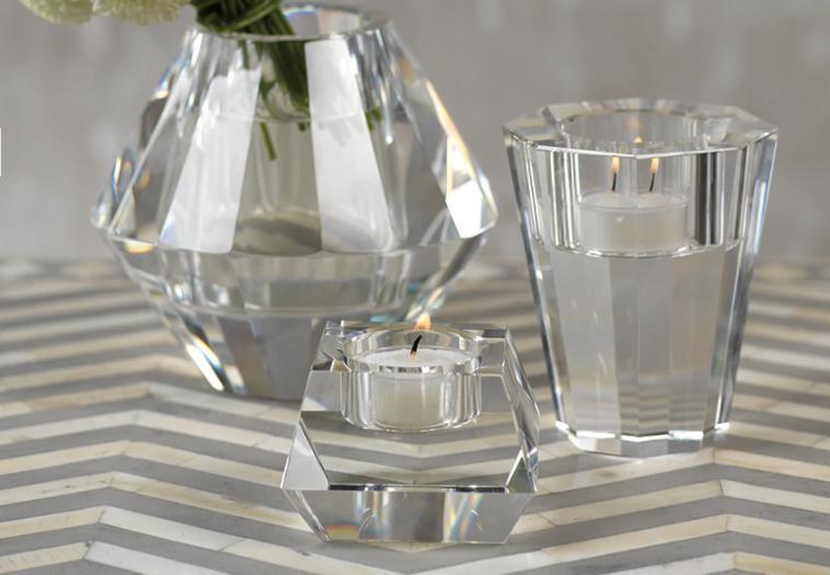 McSparin-Krause Crystal Tealight Candle Holder | Clear