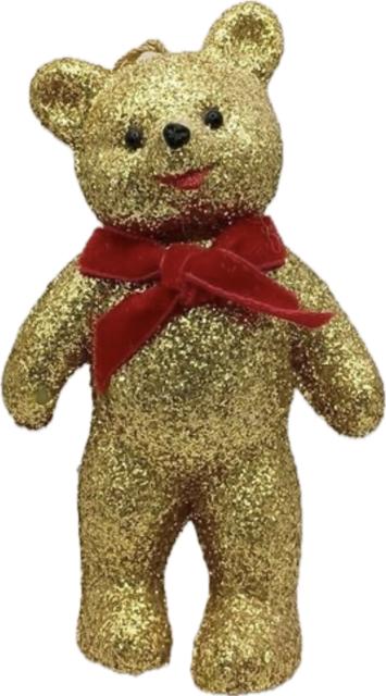 Ino Schaller Gold Bear Ornament | 4.75"
