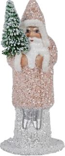 Ino Schaller Blush Glitter Santa with Tree | 5.75"