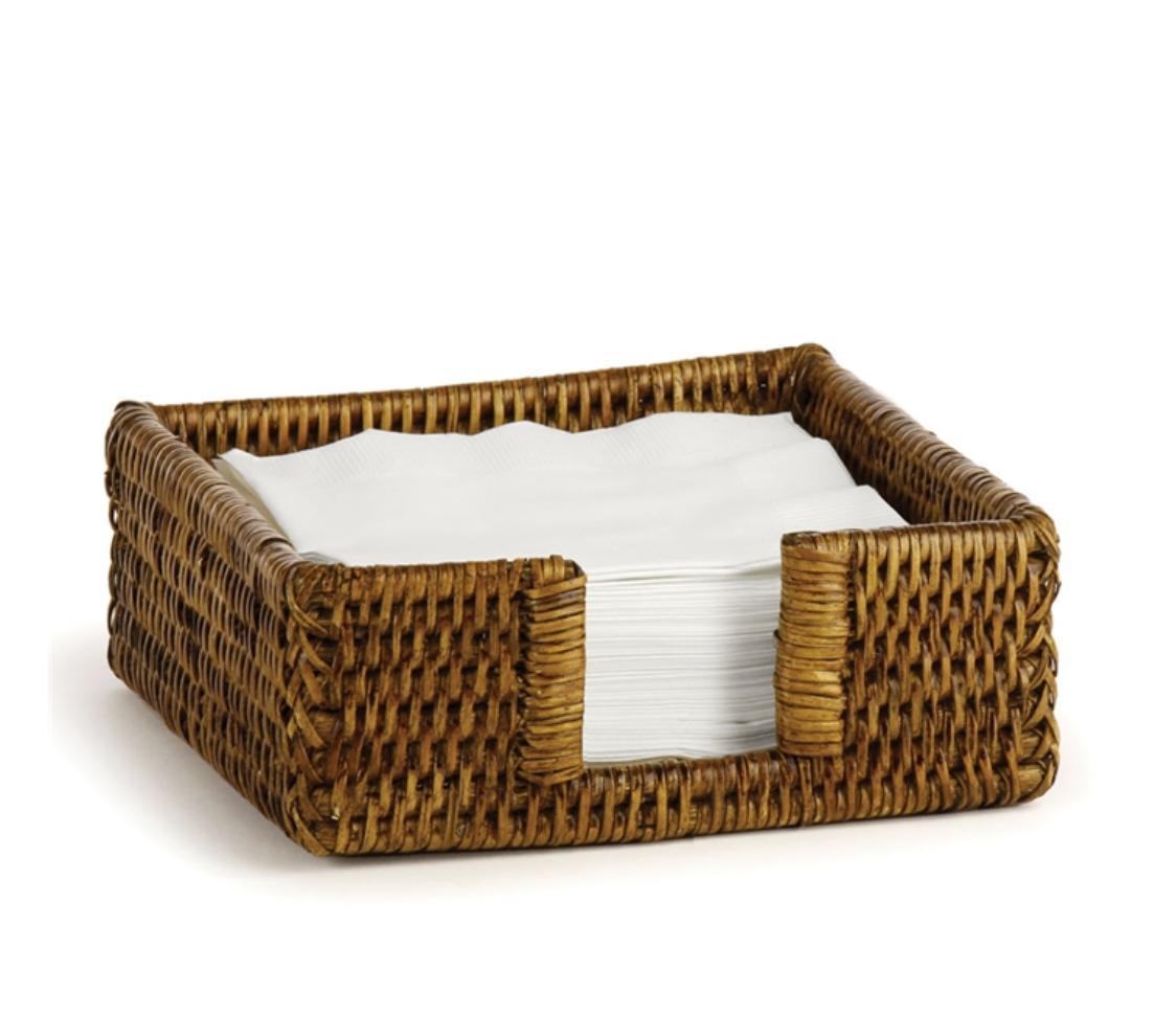 Desloge-Leach Burma Rattan Square Cocktail Napkin Holder
