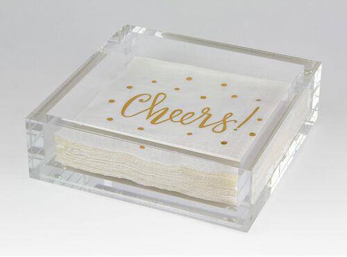 Sauer-Milner Acrylic Cocktail Napkin Tray