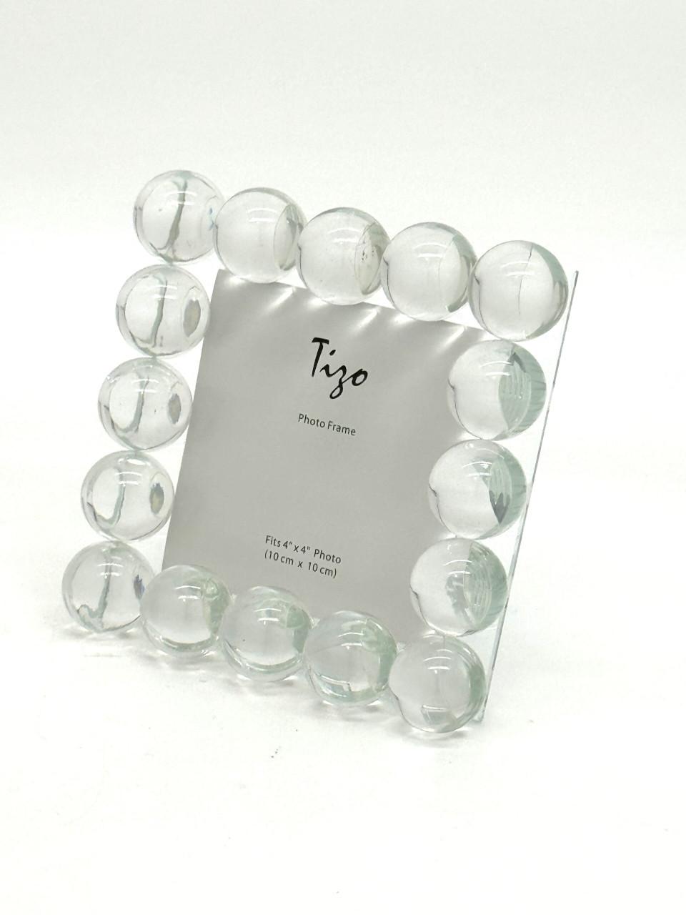 Mesker-Raila Crystal Glass Single Row Bubble Frame | 4 x 4