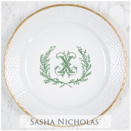 Weave 24k Gold Charger Plate, SNWG101, Sasha Nicholas
