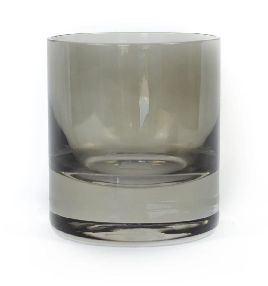 Ellisen-Morehead Estelle Colored Rocks Glass- Set of Six (Gray Smoke)