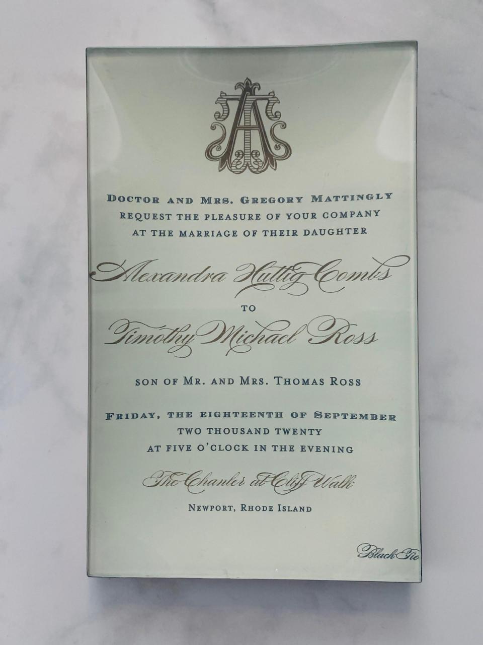 Corrigan-Hamby Custom Wedding Invitation Tray 5x8
