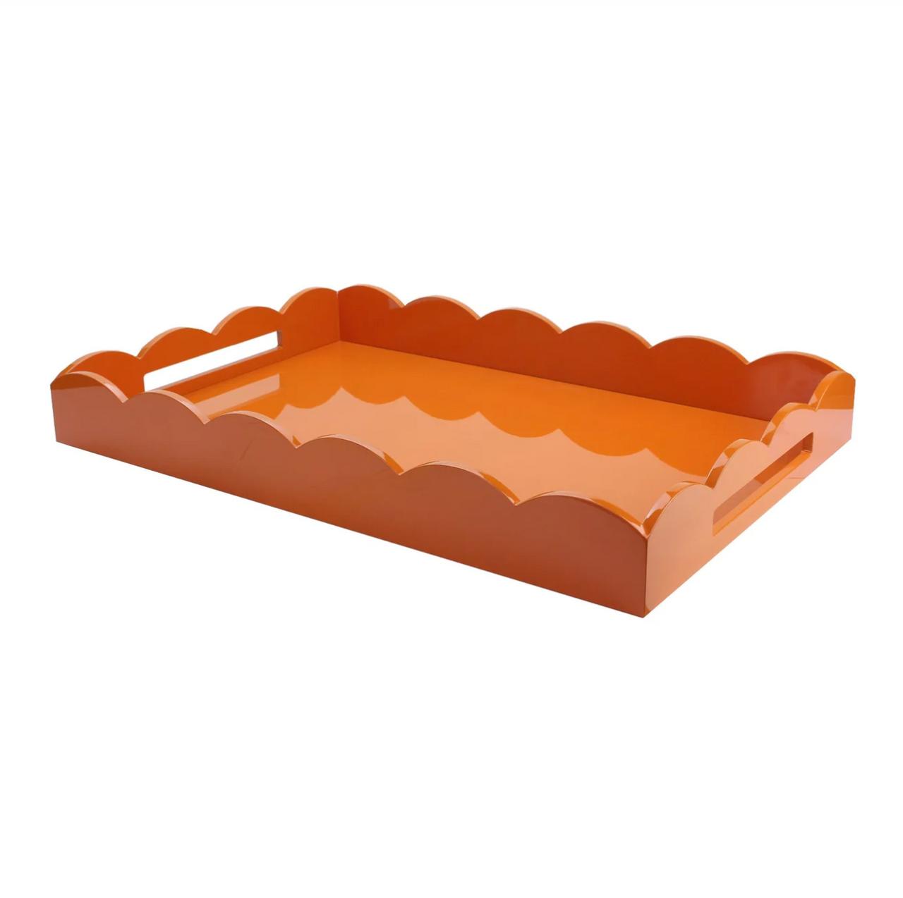 Abraham-Catsavis Scalloped Tray Orange | 26x17