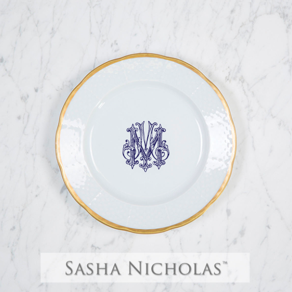 Welby-Mendonsa Weave 24K Gold Salad Plate