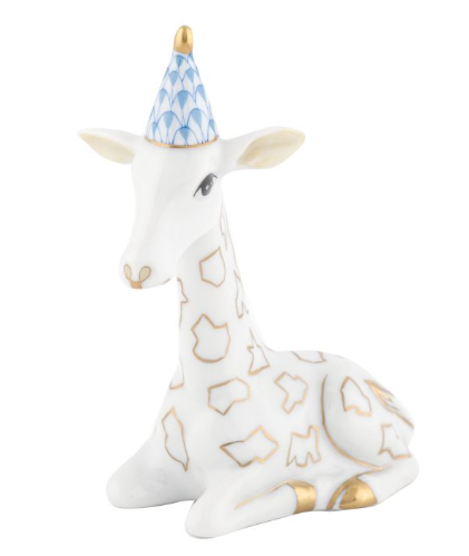 Herend Party Giraffe | Blue Herend Party Giraffe | Blue