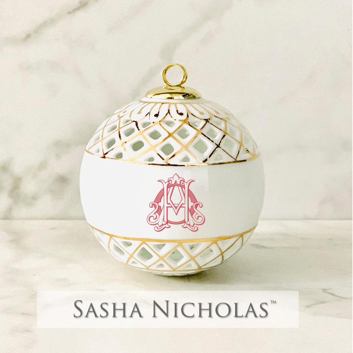 Schenk-Ott Openwork Ball Ornament