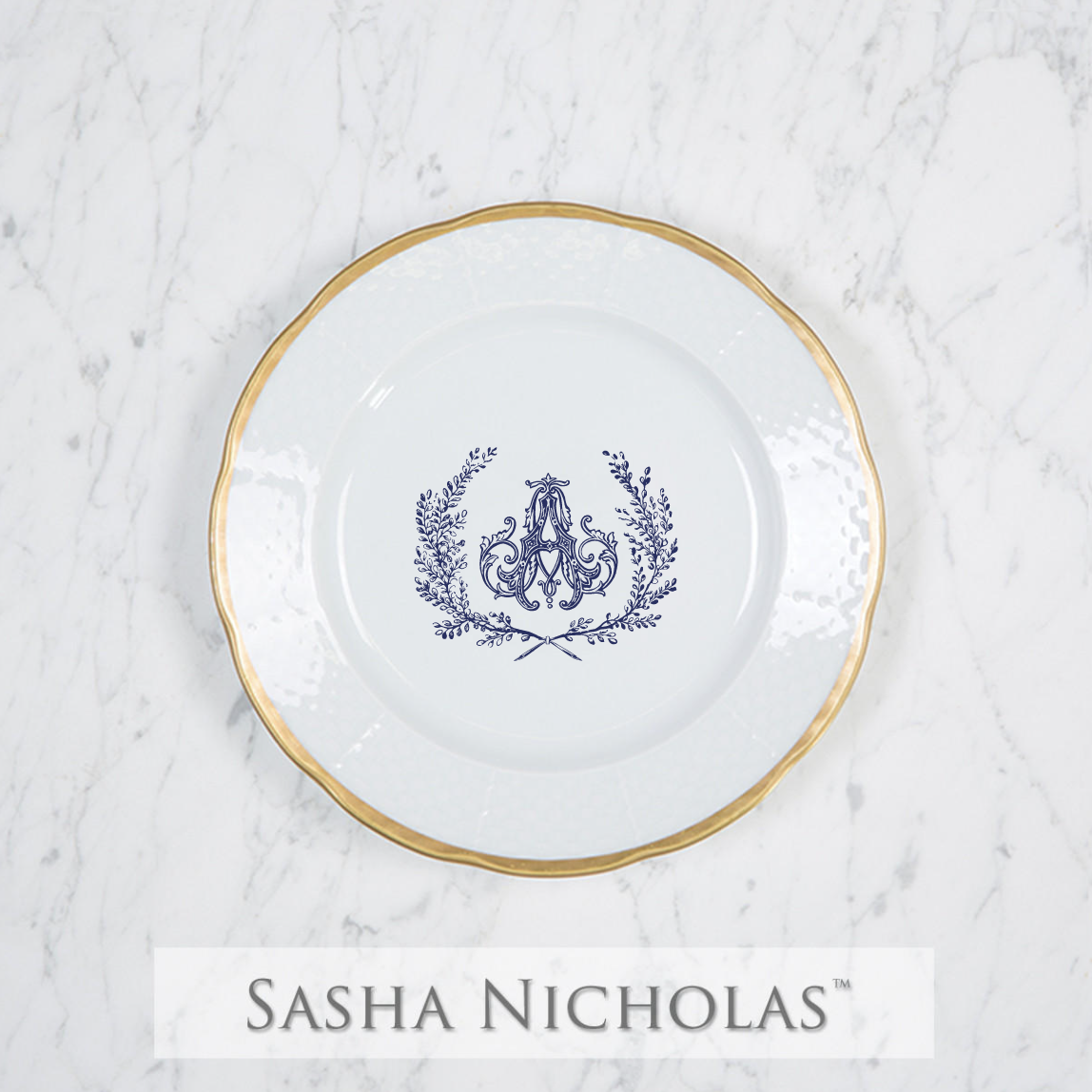 Davis-Archer Weave 24K Gold Salad Plate