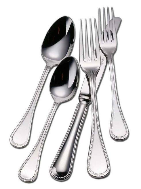 Stainless Steel Flatware Le Perle Five Piece Place Setting, COUDVC-461301, Sasha Nicholas