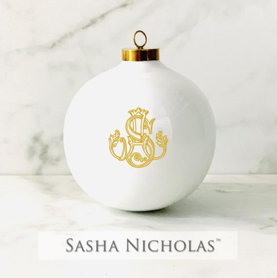 Sasha Nicholas Round Ball Ornament 