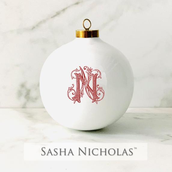 Sasha Nicholas Round Ball Ornament 