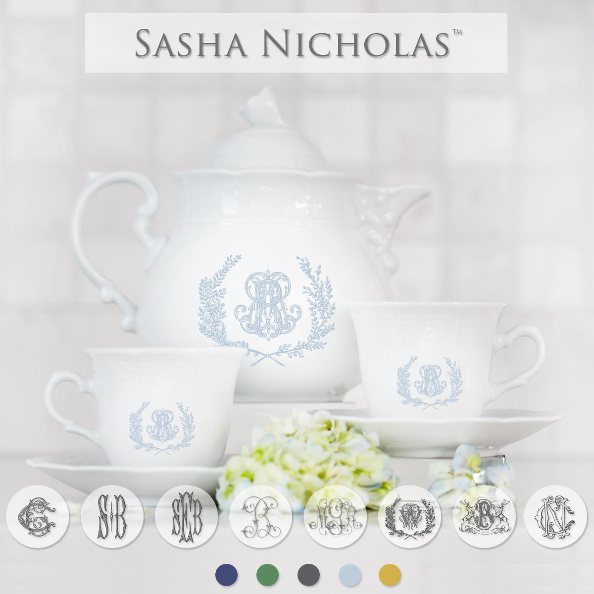 Sasha Nicholas Tea Set, SNW172, Sasha Nicholas