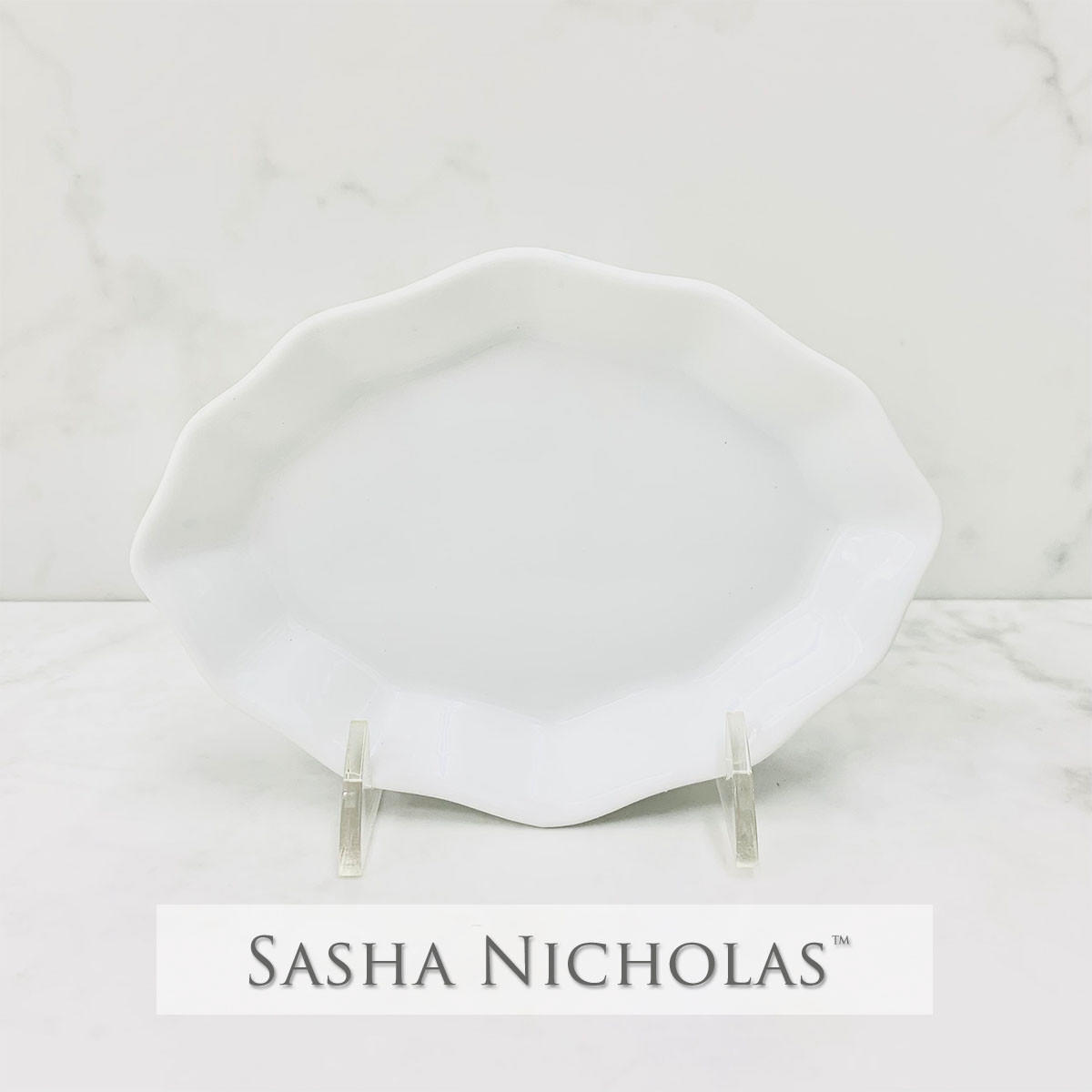 Baker-Green Scalloped Trinket Dish SNTT