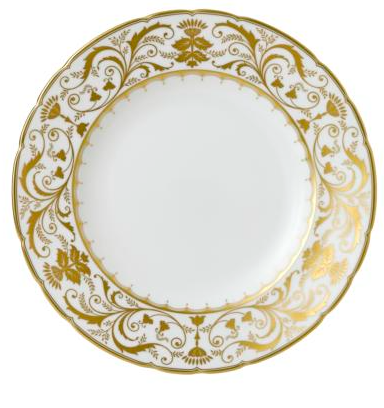 Royal Crown Derby Darley Abbey White Salad Plate Royal Crown Derby Darley Abbey White Salad Plate