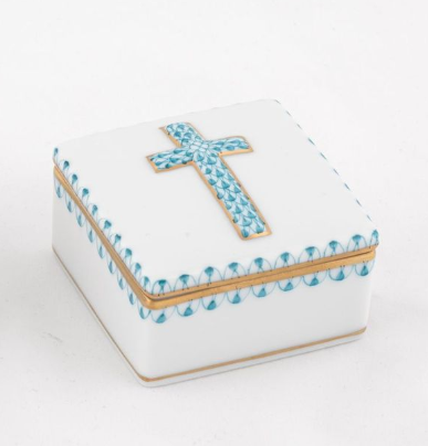 Herend Exhibition Prayer Box | Turquoise