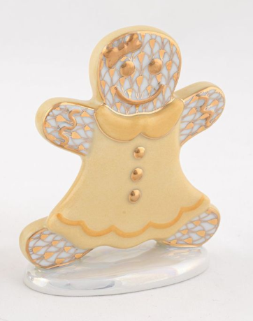 Herend Exhibition Gingerbread Girl | Gold