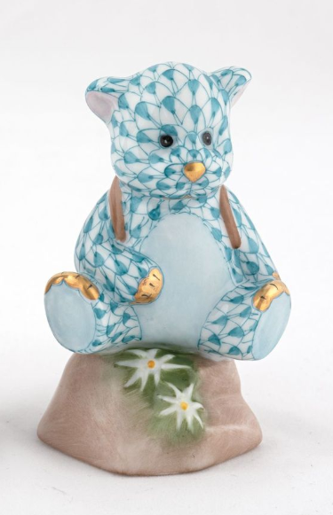 Herend Exhibition Hiking Bear | Turquoise