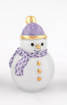 Herend Exhibition Mini Snowman | Lavender
