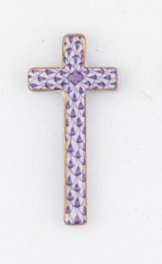 Herend Exhibition Miniature Cross | Lavender Herend Exhibition Miniature Cross | Lavender