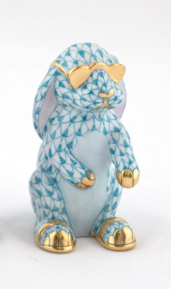 Herend Exhibition Sunny Bunny | Turquoise Herend Exhibition Sunny Bunny | Turquoise