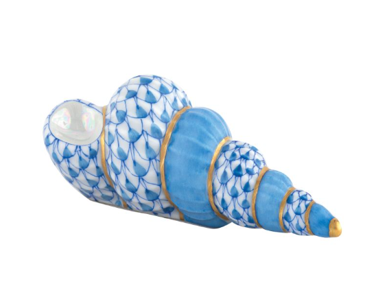 Herend Staircase Shell | Blue