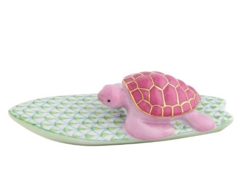 Herend Surfing Turtle | Key Lime