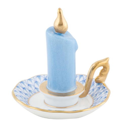 Herend Glowing Candlestick | Blue Herend Glowing Candlestick | Blue