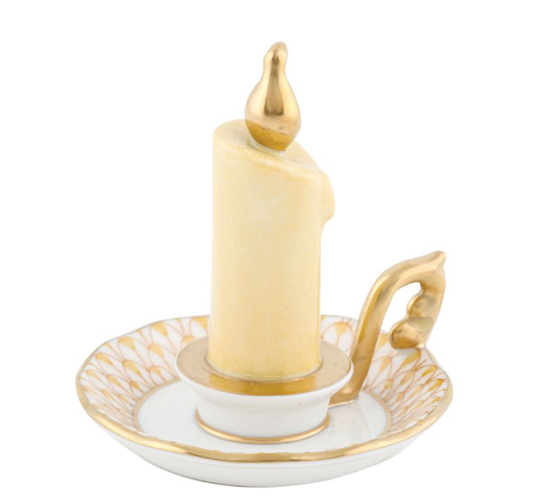 Herend Glowing Candlestick | Butterscotch
