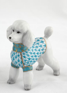 Herend Exhibition Toy Poodle | Turquoise