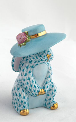Herend Exhibition Derby Bunny | Turquoise