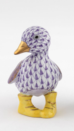 Herend Exhibition Duckling in Boots | Lavender Herend Exhibition Duckling in Boots | Lavender