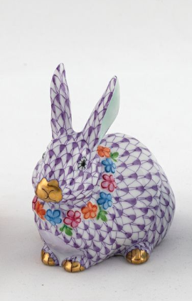 Herend Exhibition Flower Bunny | Lavender Herend Exhibition Flower Bunny | Lavender