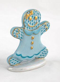 Herend Exhibition Gingerbread Girl | Turquoise