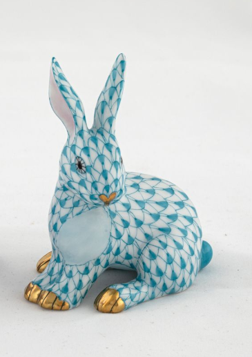 Herend Exhibition Snowshoe Hare | Turquoise