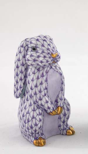 Herend Exhibition Standing Lop Ear Bunny | Lavender Herend Exhibition Standing Lop Ear Bunny | Lavender
