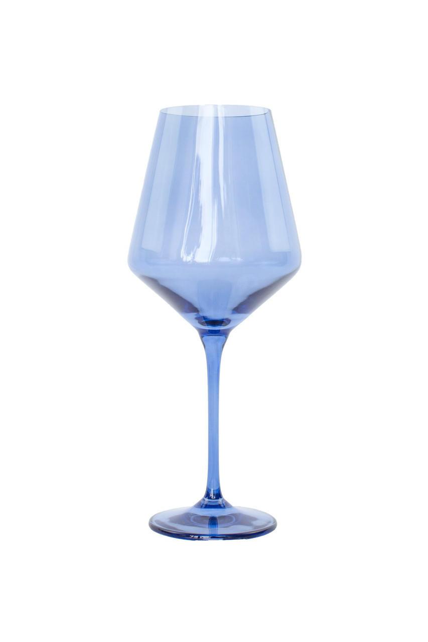 Estelle Colored Glass Estelle Colored Wine Stemware, Set of Six | Cobalt 