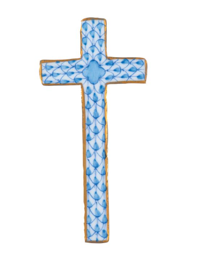Herend Miniature Cross | Blue Herend Miniature Cross | Blue