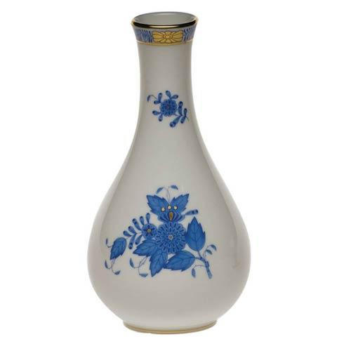 Stupp-Fisher Herend Chinese Bouquet Blue Vase 6.5" H Stupp-Fisher Herend Chinese Bouquet Blue Vase 6.5" H