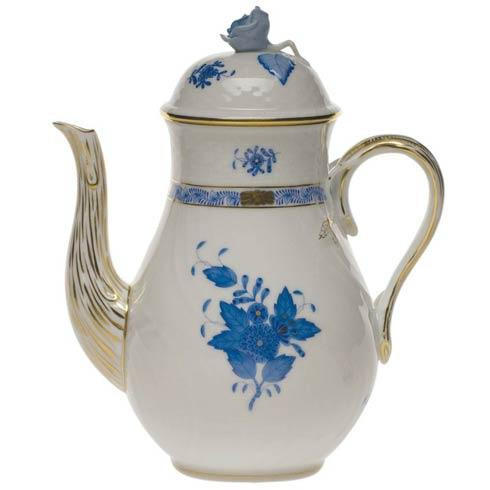 Stupp-Fisher Herend Chinese Bouquet Blue Coffee Pot w/ Rose (36 Oz) Stupp-Fisher Herend Chinese Bouquet Blue Coffee Pot w/ Rose (36 Oz)